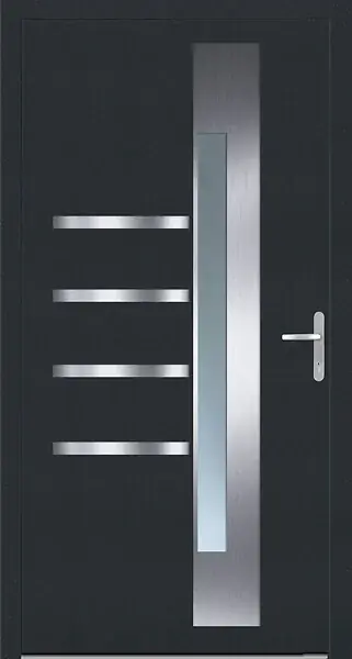 Porte aluminium AL304 - Anthracite - H.960xL.2180mm QUADROFORM Meilleure Vente