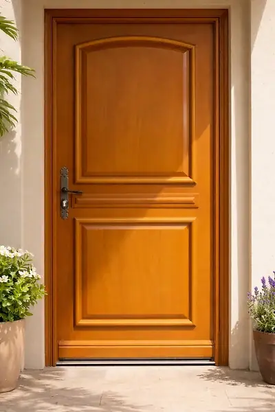 Acheter En Ligne Porte d‘entrée Bois Pleine Garnier, H215 x L90 cm Côte Tableau, p.Droit GD MENUISERIES