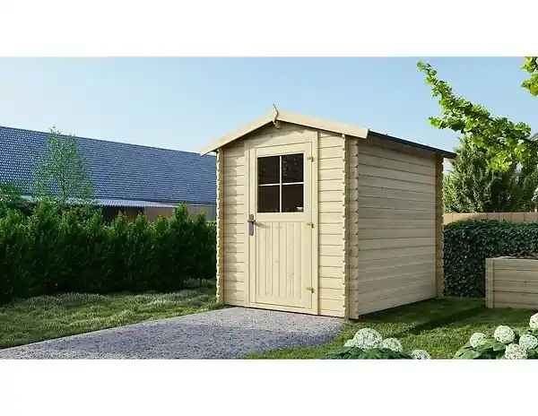 Usine Directe Abri de jardin en bois - 4.75m2 - 1.9x2.5m - Ep. 28mm - Couleur naturel - DOM594 ALTANKA