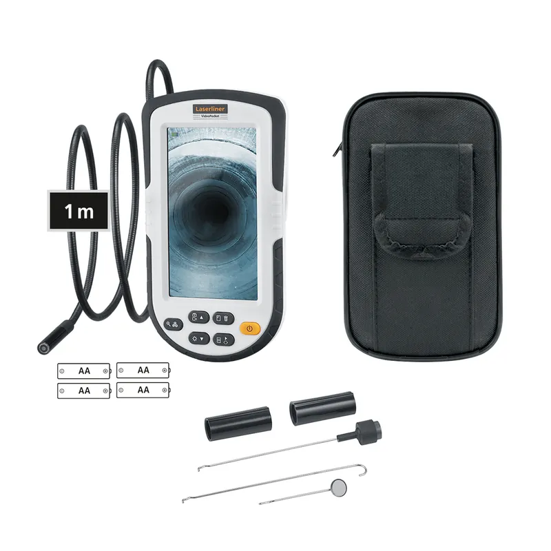 Caméra inspection câble 1 m et accessoires - LASERLINER Haute Qualité