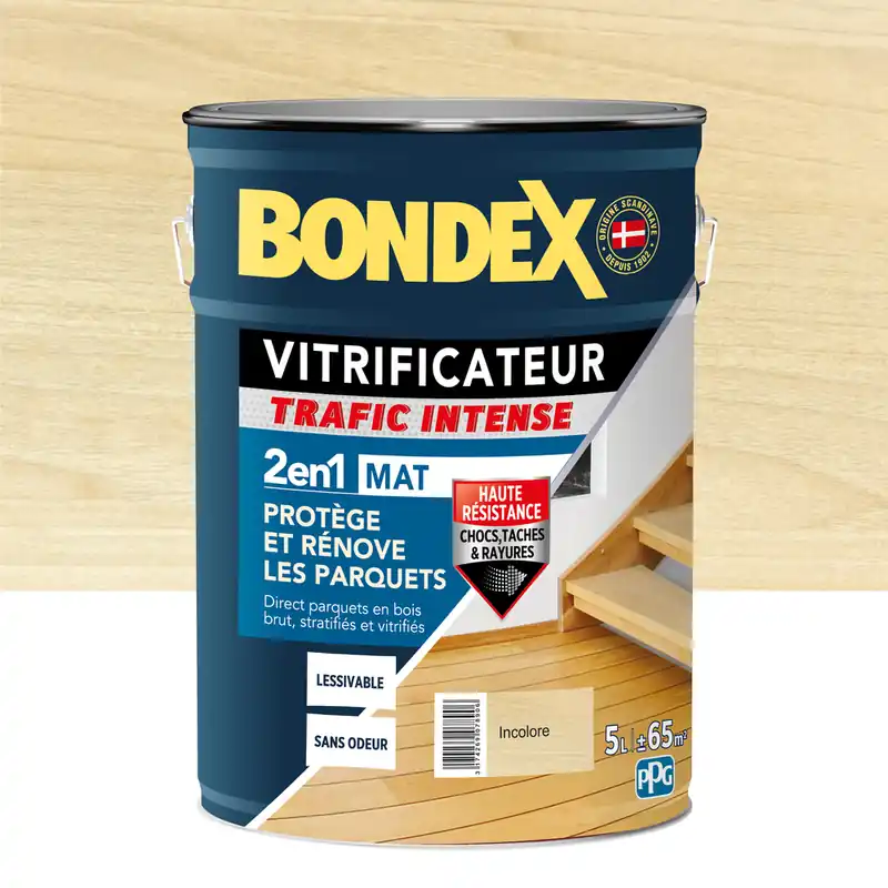 Vitrificateur Trafic Intense - Mat - 5L - Incolore - BONDEX Meilleur Prix