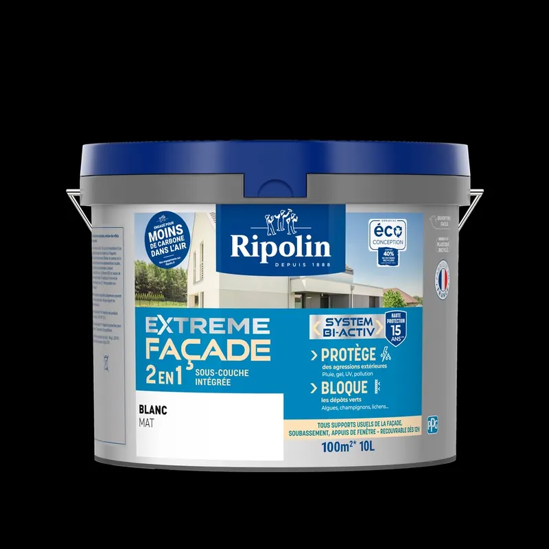 Peinture Façade-Mat-10L-Blanc - RIPOLIN Prix Promo