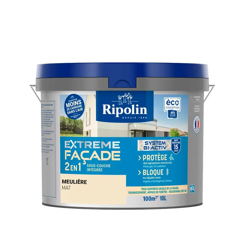 Meilleure Vente Peinture Façade-Mat-10L-Meulière - RIPOLIN