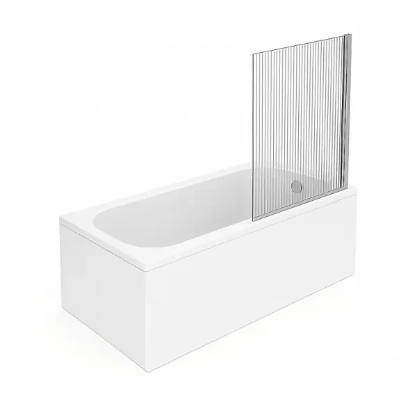 Baignoire droite Oberon quaryl 180 x 80 cm + Pare bain droite AURYS Raywall chromé VILLEROY ET BOCH Promotion Saisonnière
