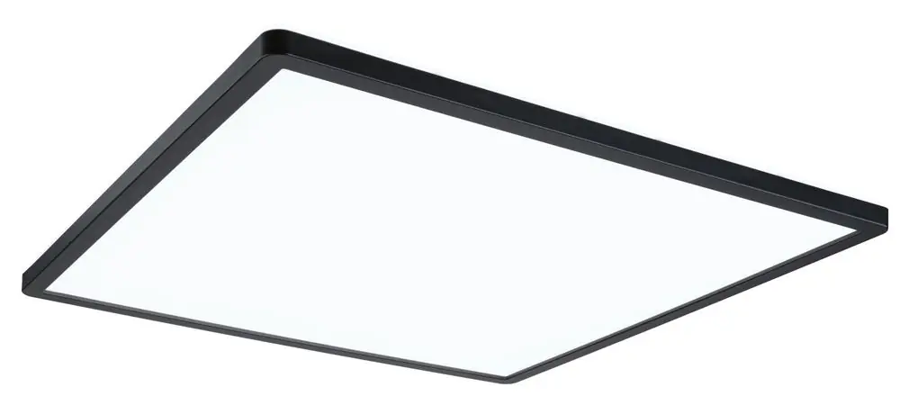 Satisfait Ou Remboursé Plafonnier LED carré noir 420mm 4000K 22W ATRIA SHINE PAULMANN