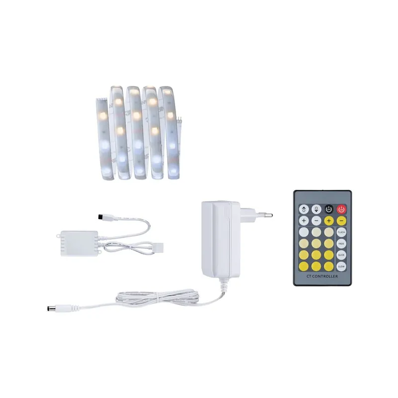 Ruban LED 1,5m prêt à l‘emploi blanc dynamique IP44 5,3W 24V MAXLED 250 PAULMANN Populaire