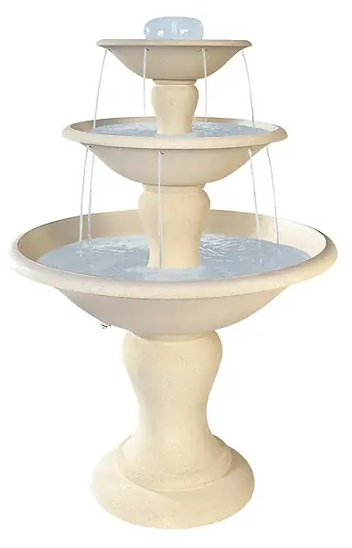 Fontaine centrale 3 coupes - Ton blanc - Diam.120xH.170cm W.HAIRIE Usine Directe