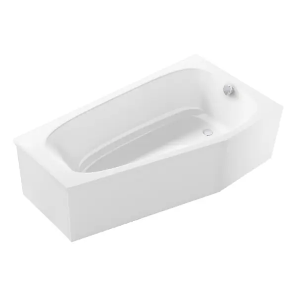 Pack baignoire bain douche 170 x 90 Bastille vidage à droite blanc mat + tablier en niche JACOB DELAFON Haute Qualité