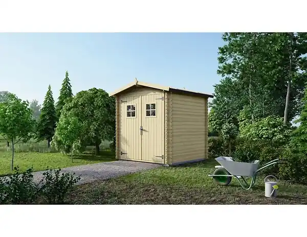 Abri de jardin en bois - 4m2 - 2x2m - Ep. 19mm - Couleur naturel - DOM565 ALTANKA Jusqu'à Épuisement Des Stocks