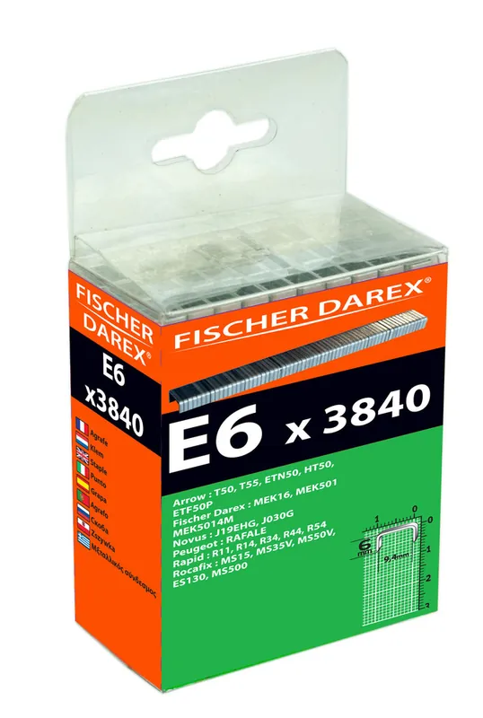 Agrafes E8 x 3840 - FISCHER DAREX Haute Qualité