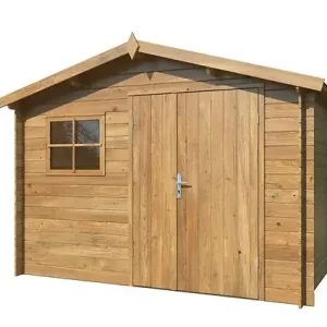 Abri de jardin en bois Pablo 3 - L.310xH.217xP.216cm WHITE WOOD Dernière Chance