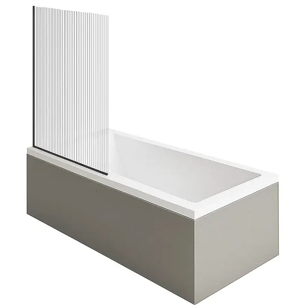 Baignoire droite 170 X 75 Starck + Pare bain AURYS Raywall noir mat version gauche DURAVIT Promotion Saisonnière