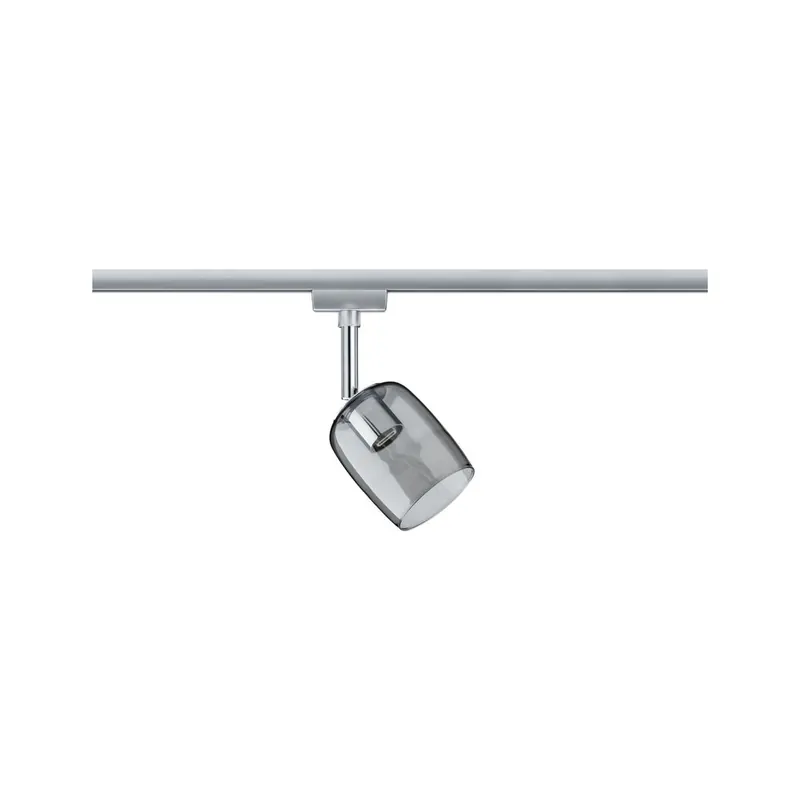 Nouvel Arrivage Spot sur rail chrome mat/ verre fumé 10W G9 BLOSSOM URAIL PAULMANN