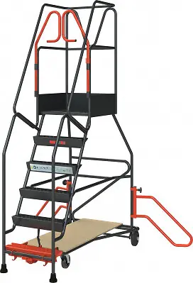 Escabeau de rayonnage 6 marches à immobilisation automatique 150 kg - FIMM - 830008811 Marque