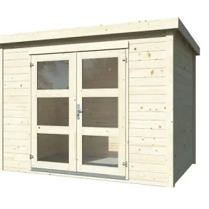 Abri de jardin en bois Olivia 1 - L.300xP.206xH.216cm WHITE WOOD Dernier Modèle