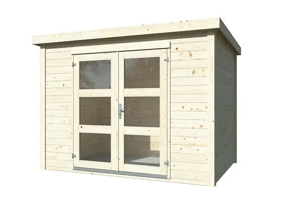 Abri de jardin en bois Olivia 1 - L.300xP.206xH.216cm WHITE WOOD Dernier Modèle