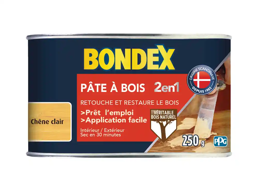 Authentique Bondex - Pâte à Bois - 250gr - Chêne Clair