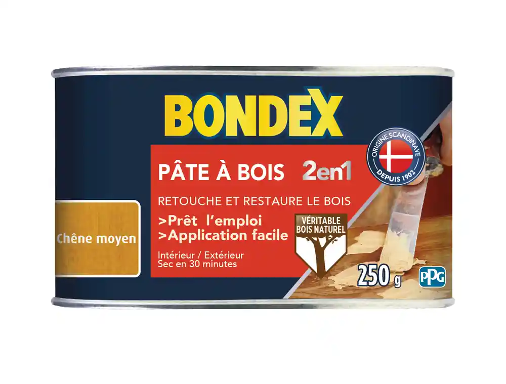Nouveauté Bondex - Pâte à Bois - 250gr - Chêne Moyen
