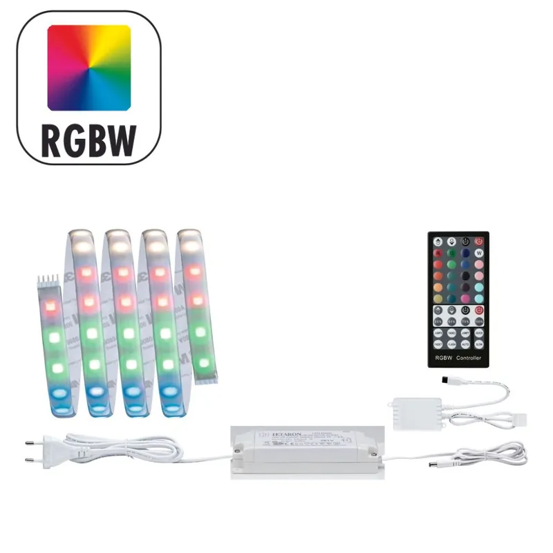 Affaire À Saisir Ruban LED 1,5m prêt à l‘emploi multicolore + blanc IP 44 18W 24V MAXLED 500 PAULMANN