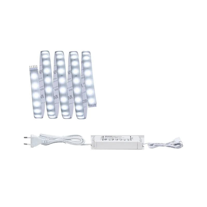 Promotion Ruban LED 1,5m prêt à l‘emploi blanc froid IP44 8,5W 24V MAXLED 500 PAULMANN
