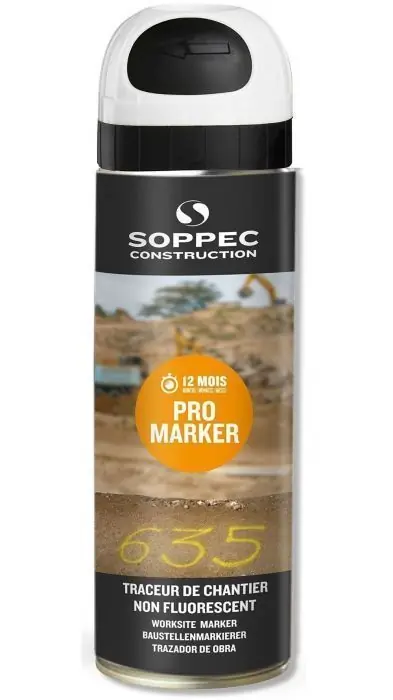 Bombe de traçage blanc 500 ml - SOPPEC Nouveauté