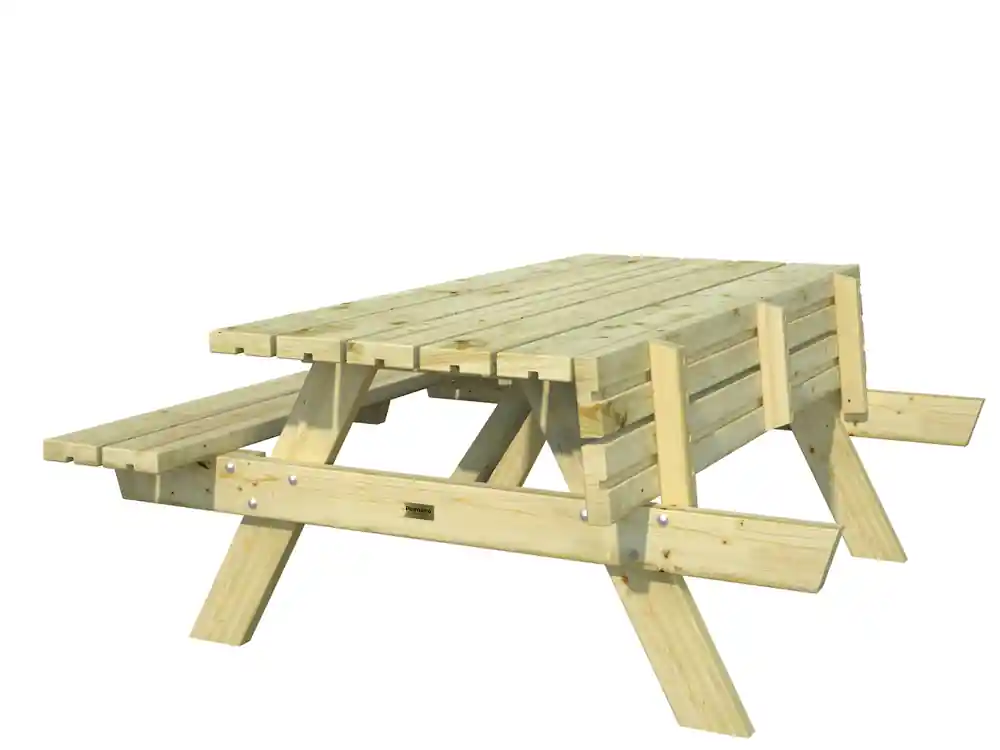 Seulement Aujourd'hui Table de pique nique rectangulaire Ruby en bois 179x75x72 cm PALMAKO