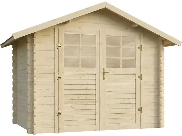 Prix Bas Abri de jardin en bois "Beaufort" - 10.53 m² - 349 x 301 cm - 28 mm HABITAT ET JARDIN