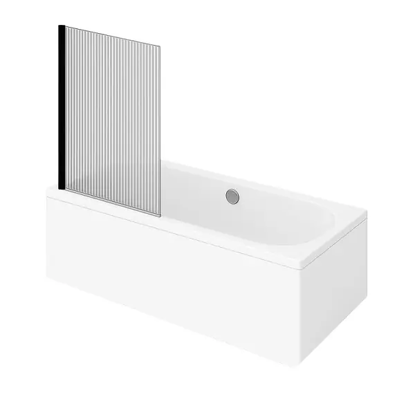 Commande En Gros Baignoire droite Oberon quaryl 190 x 90 cm + Pare bain gauche AURYS Raywall Noir mat VILLEROY ET BOCH