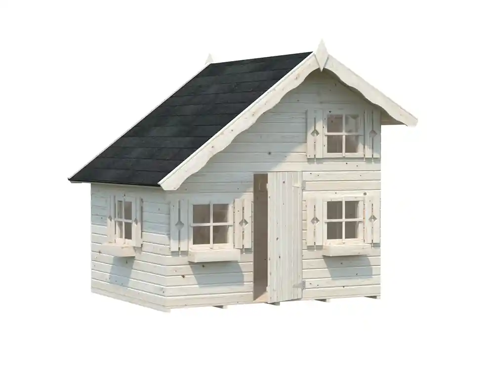 Acheter Direct Cabane de jeux enfant en bois avec mezzanine Tom - 3,8 m² - Livraison à domicile incluse - PALMAKO
