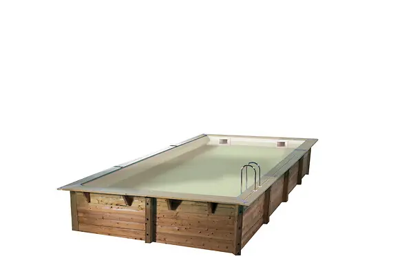 Piscine en bois Linéa - Liner Beige - L.650xH.140xP.350cm UBBINK PIS Seulement Aujourd'hui