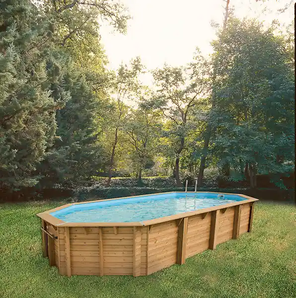 Piscine en bois Océa - Liner Beige - L.470xl.860xH.130cm UBBINK PIS Haute Qualité