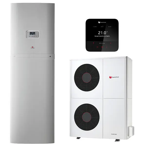 Certifié Ensemble PAC Air / Eau Genia Air 10 kW Tri chauffage et ECS 190L + MiPro Sense - SAUNIER DUVAL - SAUAIR10ECST