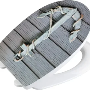 Abattant de WC thermoplastique Rope frein de chute, déclipsable WENKO Meilleure Vente