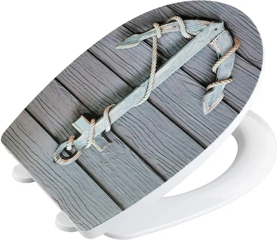 Abattant de WC thermoplastique Rope frein de chute, déclipsable WENKO Meilleure Vente