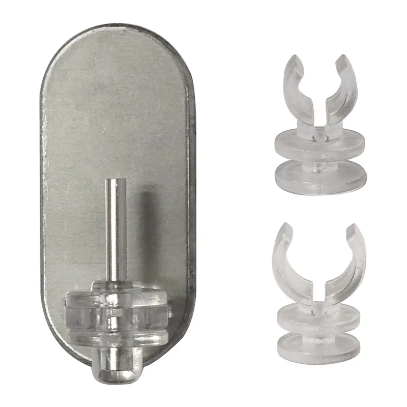 Piton adhésif 3 en 1 en PVC Finition Transparent par 2 - MOBOIS Commande En Gros