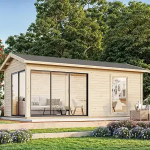 Quantité Limitée Studio de jardin en bois Amanda - Intérieur 17,1 m² PALMAKO