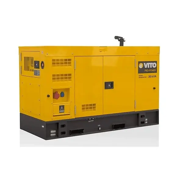 Bon Marché Groupe electrogène Diesel 20kVA 16KW Triphasé Monophasé AVR ATS Démarrage Automatique Autonomie 17h VITO