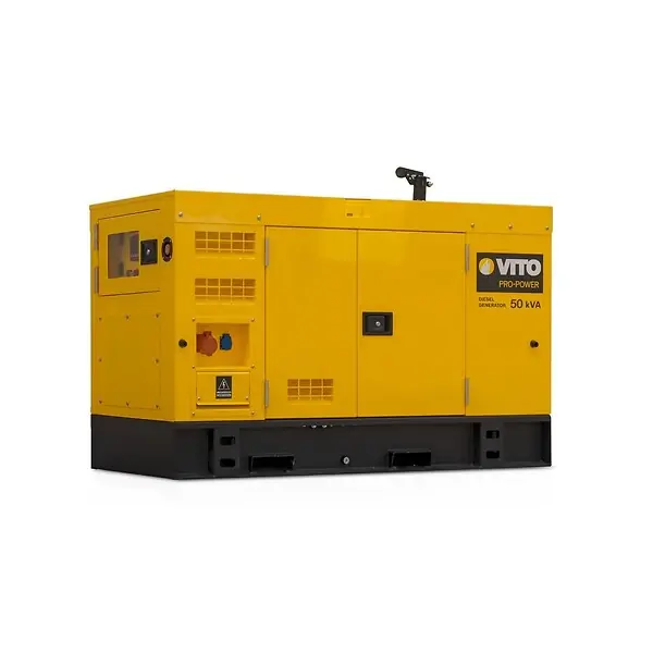 Meilleure Vente Groupe electrogène 50kVA Diesel Triphasé Monophasé AVR ATS Démarrage Automatique Autonomie 10h VITO Professional