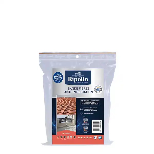 Achat Immédiat Bande anti-infiltration fibrée 10x18cm RIPOLIN