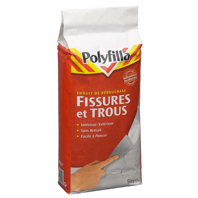 Seulement Aujourd'hui Enduit de rebouchage en poudre 5 kg POLYFILLA