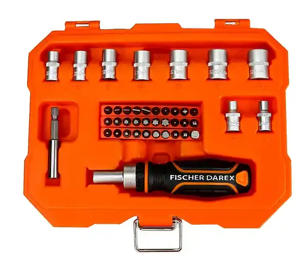 Soldes Coffret tournevis 41 pièces - cliquet réversible - 1/4" FISCHER DAREX