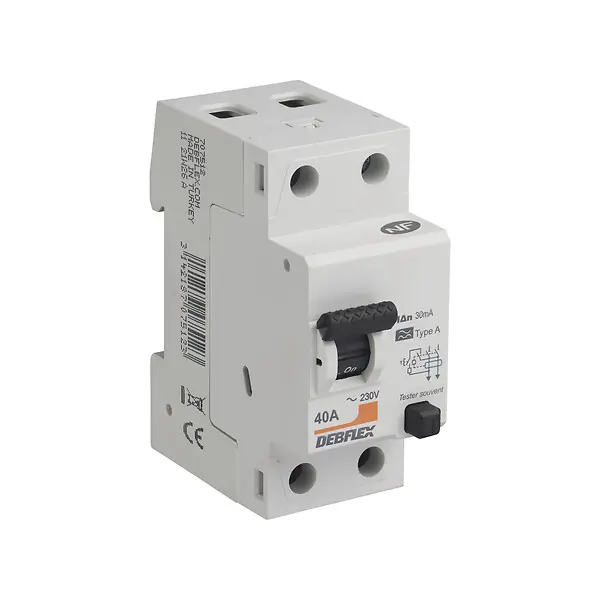 Meilleure Vente Interrupteur différentiel 2P 30mA 40A type A - 2 modules DEBFLEX