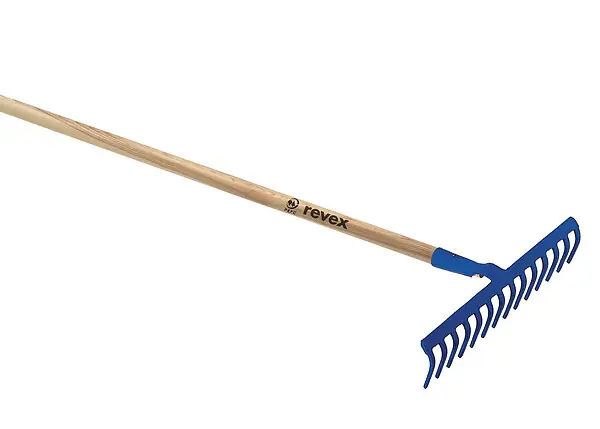 Râteau à 14 dents courbées - Acier forgé - Manche bois REVEX Prix Réduit