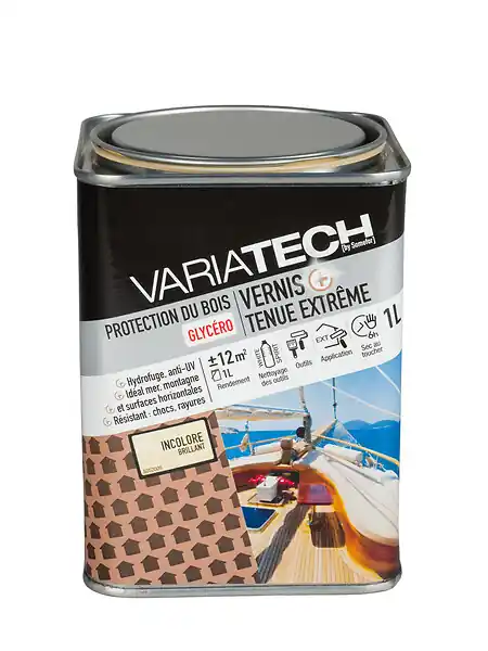 Authentique Vernis bois extérieur glycéro - Brillant - 1L VARIATECH