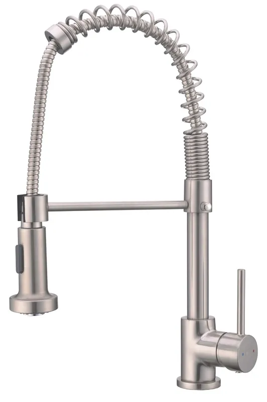Bon Marché Robinet de cuisine avec douchette Inox Plimo - ESSEBAGNO