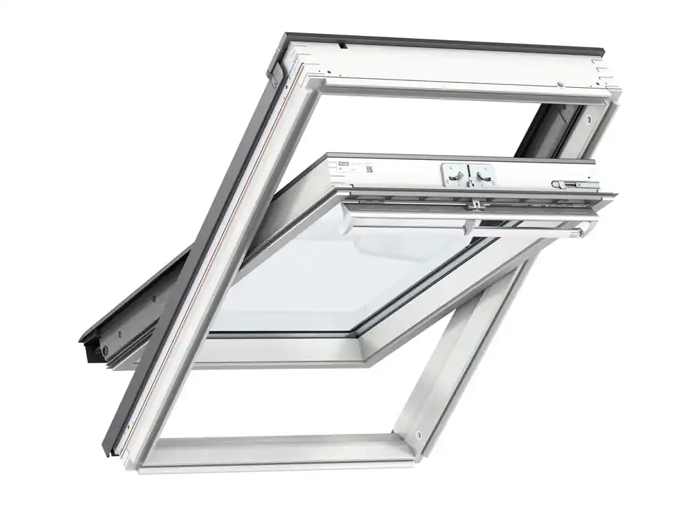 Dernière Chance Fenêtre de toit à rotation l.114 x H.118 cm Whitefinish Tout Confort GGL SK06 2057 VELUX