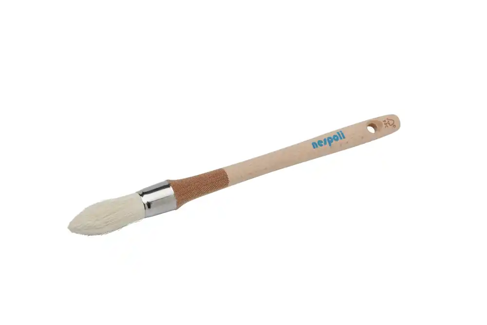 Vente Flash Pinceau à rechampir manche bois Laser touch n°3/0 pour peinture acrylique diamètre 15 mm NESPOLI