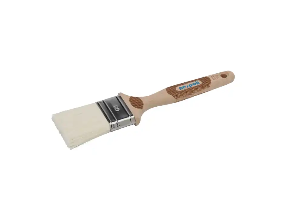 Pinceau plat manche bois spécial peinture acrylique largeur 38mm avec fresh box NESPOLI Prix Promo