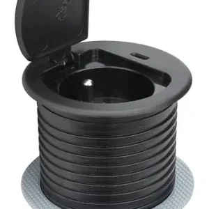 Bloc prise encastrable + clapet + port USB-C - Noir - Otio Acheter Direct