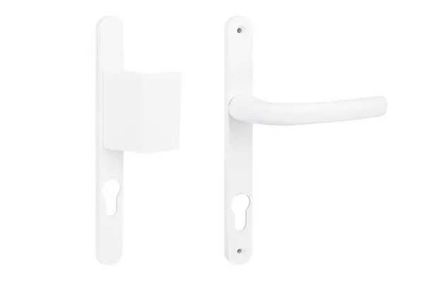 Seulement Aujourd'hui Ensemble sur plaques + béquille carré 8mm entraxe 92mm blanc - SOFI - 5112210003